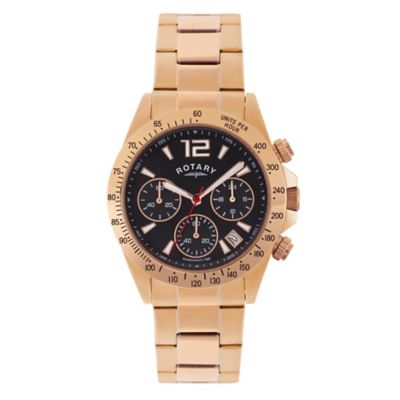 Rotary Men's Rose Gold Plated Chronograph Sports Watch | H.Samuel