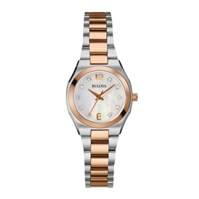 Bulova ladies' two colour bracelet watch - Ernest Jones