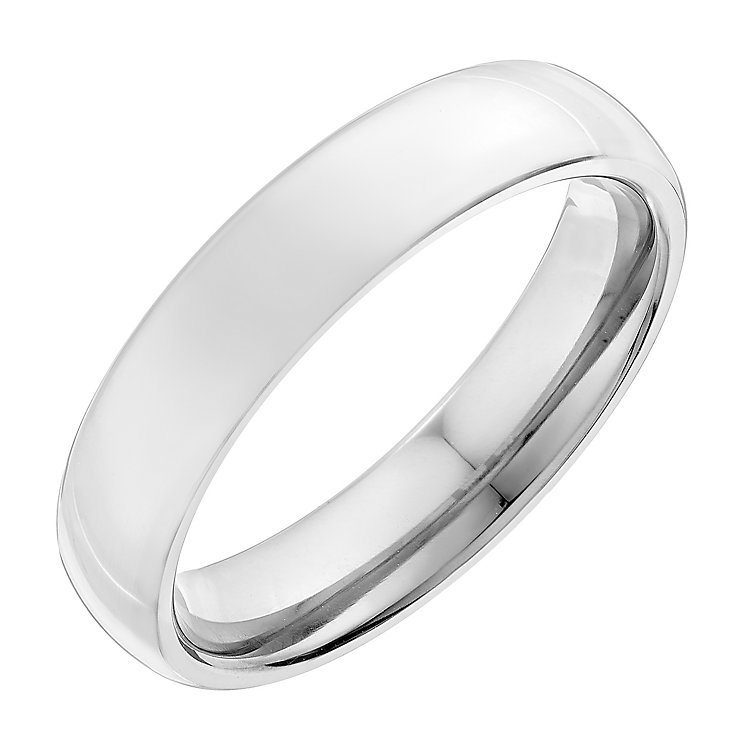 Men's titanium 5mm ring - Ernest Jones