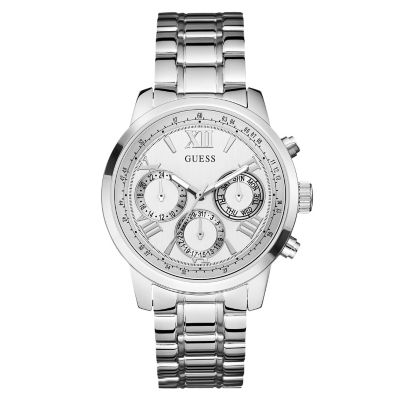 Guess Ladies' Silver Toned Multifunction Bracelet Watch - H. Samuel the ...