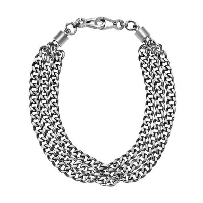 DKNY Chamber Stainless Steel Statement Chain Necklace | H.Samuel