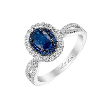 Neil Lane 14ct white gold 0.35ct sapphire and diamond ring - Ernest Jones