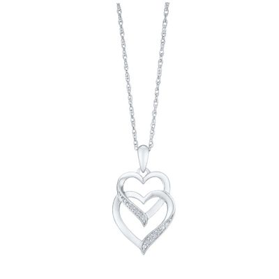 Sterling Silver and Diamond Heart Pendant | H.Samuel