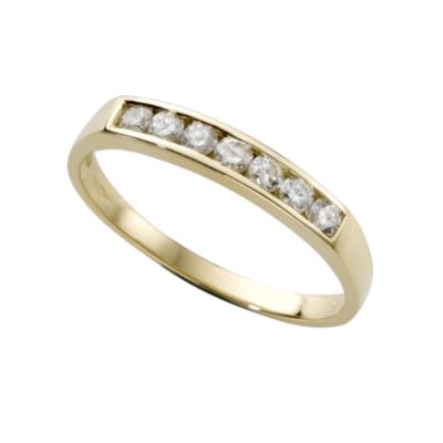 18ct gold third carat diamond half-eternity ring - Ernest Jones