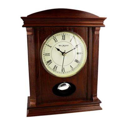 Wooden Mantel Clock With Pendulum | H.Samuel