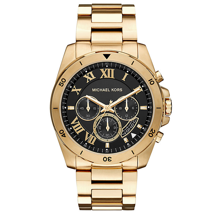 Michael Kors Men's Gold Plated Bracelet Watch - Ernest Jones