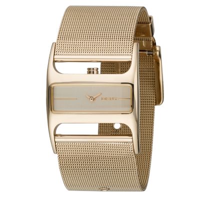 DKNY Ladies`Gold-plated Mesh Watch - review, compare prices, buy online