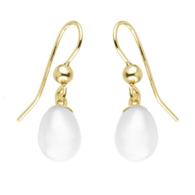 9ct Gold Cultured Freshwater Pearl Drop Earrings | H.Samuel