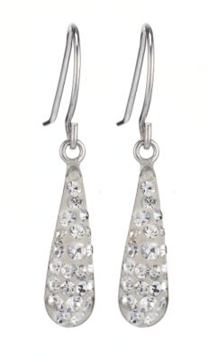 9ct White Gold Crystal Drop Earrings - H. Samuel the Jeweller