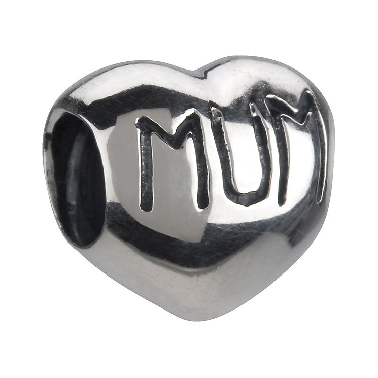 Chamilia - sterling silver mum heart bead | H.Samuel