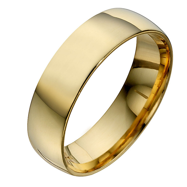 22ct Yellow Gold 6mm Extra Heavyweight Court Wedding Ring | H.Samuel