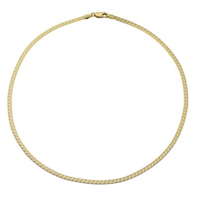 9ct gold herringbone necklace