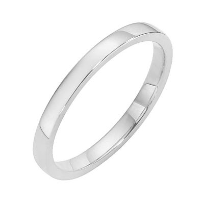 Palladium 950 2mm court wedding ring - Ernest Jones