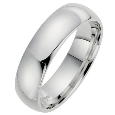 Silver Super Heavyweight 6mm Court Ring | H.Samuel