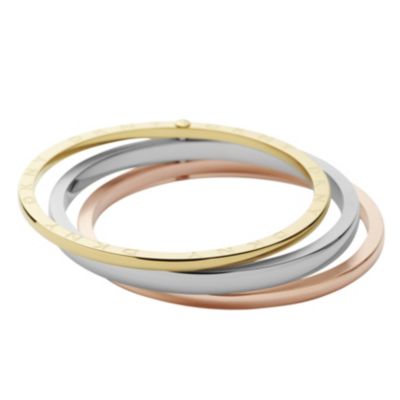 DKNY Organic Three Colour Hinged Bangle | H.Samuel