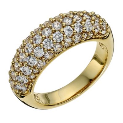 Swarovski Maeva crystal & gold-plated ring size M - Ernest Jones
