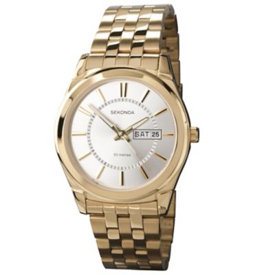 Sekonda Men's Gold Plated Bracelet Watch | H.Samuel