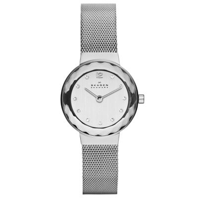 Skagen Ladies' Silver Dial Mesh Bracelet Watch | H.Samuel